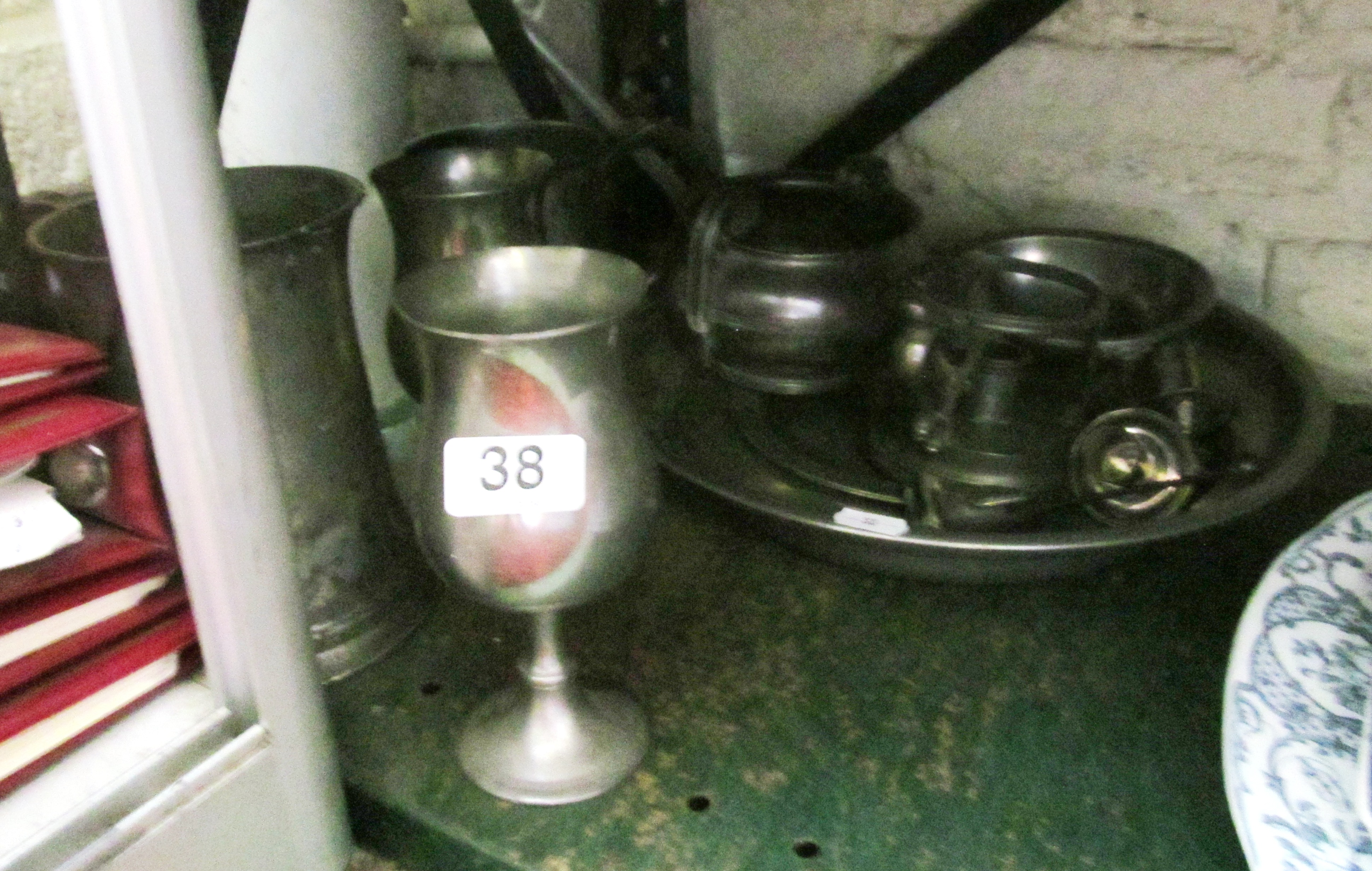 Various vintage and other pewter items