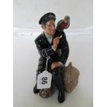 A Royal Doulton model Fisherman (short leave) and parrot.