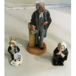 A Royal Doulton figure 'The Lawyer' HN3041, another of 'Buzfuz' and 'Lawyer Bunnykins'.