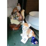 A USSR lion cub and a small group of other animal ornaments