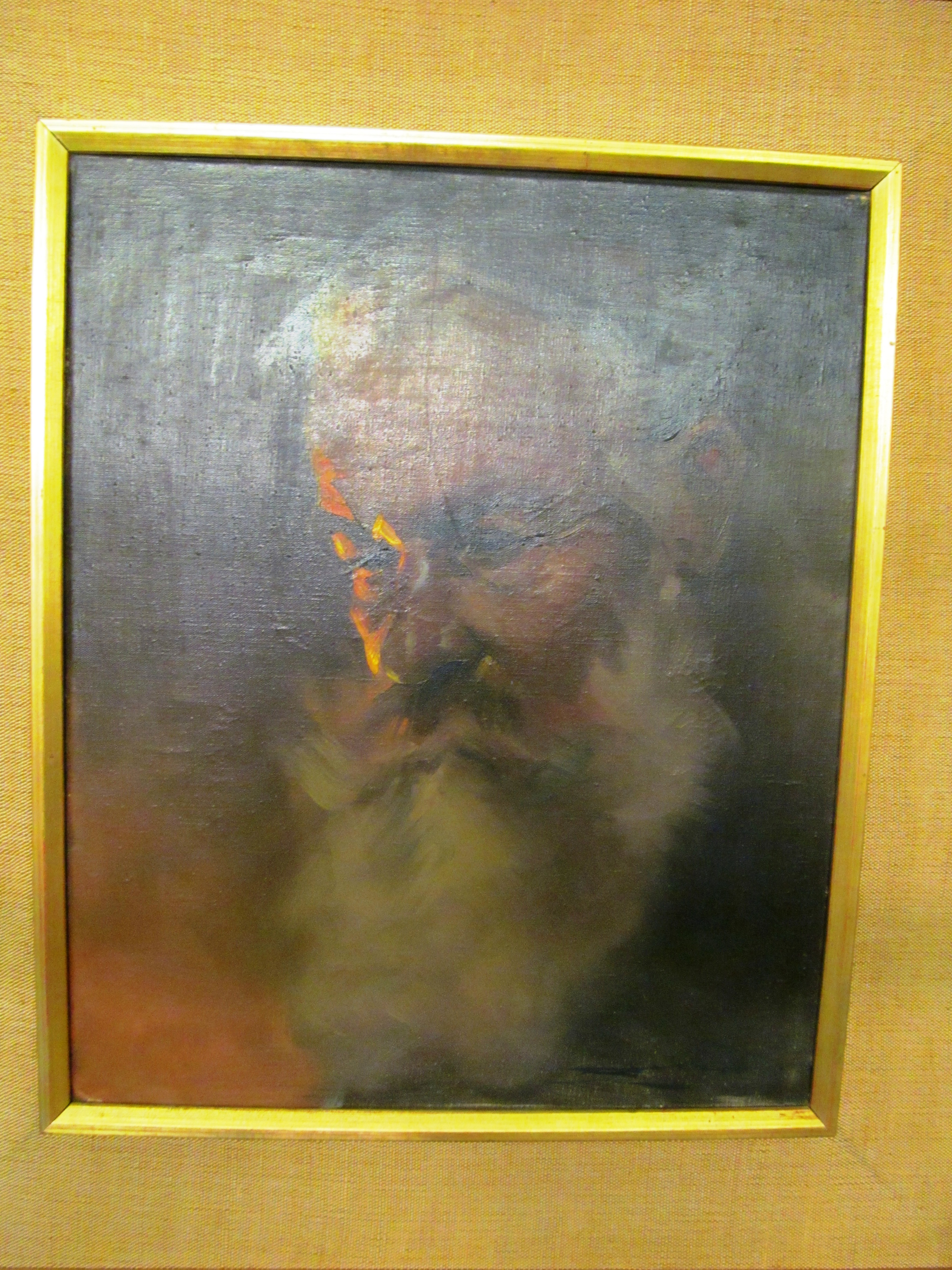 An oil on canvas bearded gent