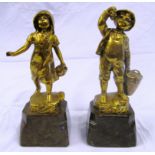 A pair of gilt figures, Schmidt Fetlina.