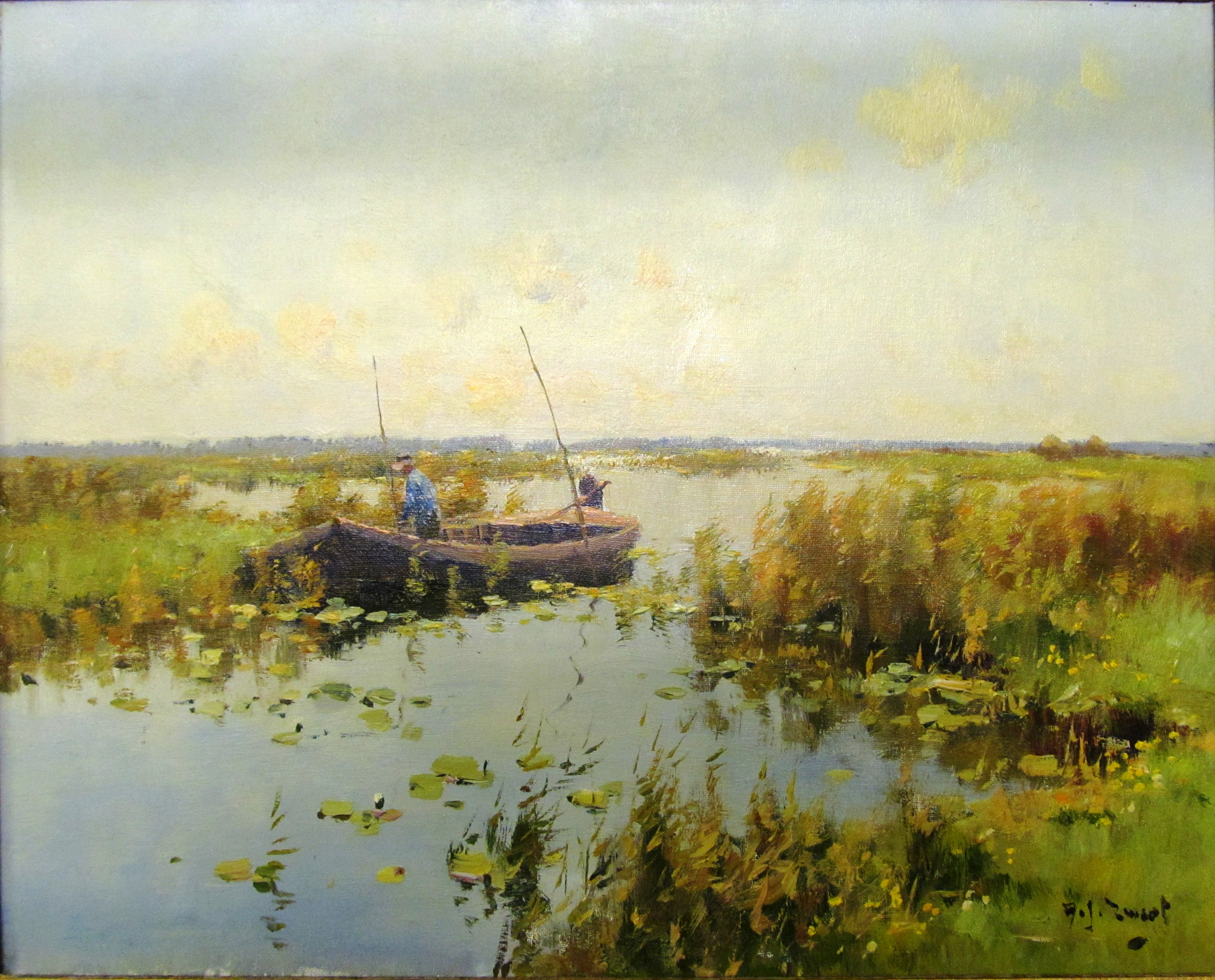 A J. Zwart oil boat on the river