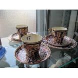 Two 19th Century Imari cups, saucers and plates and another cup and saucer