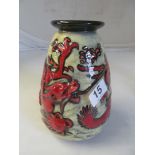 A Crown Devon vase Dragons by Dorothy Ann