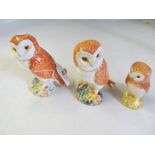 Three Beswick Owls.