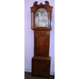 An Victorian oak cased Grandfather clock, the dial signed Roberts Horncastle,