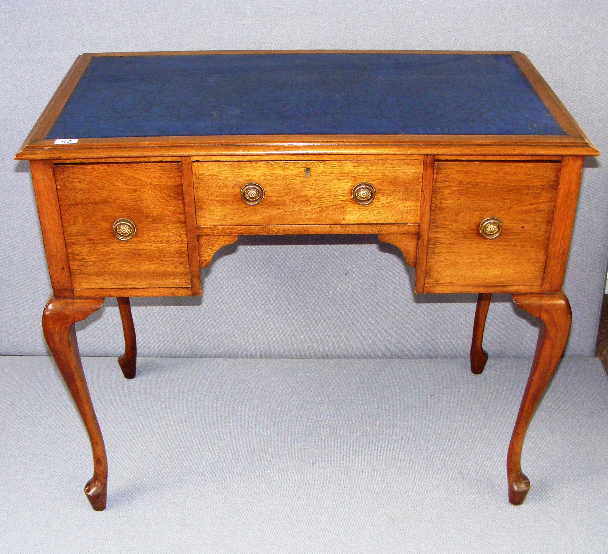 Writing Desk, a 1930's style leather top desk,