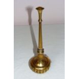 An ecclesiastical brass incense burner, with etched decoration, measuring 10" tall.