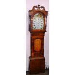 An Victorian oak cased Grandfather clock, the dial signed Radcliffe Elland,