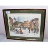 Colin Carr (1929 - 2002), watercolour painting, titled "The Old Market Place, Grimsby", 10" x 8",
