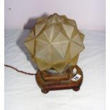 Art Deco, a 1930's star shaped table lamp,