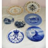 Various Royal Copenhagen plates.