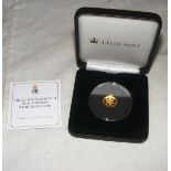 A Queen Elizabeth 90th Birthday 9 Ct Gold, 1 gram.