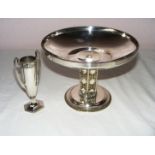 A silver plated comport, hallmarked to the base rim WMF with various other markings,