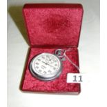 A Sekonda 16 jewels base metal stopwatch.