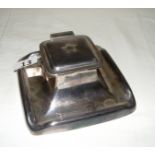 A Elkington silver plated inkwell,