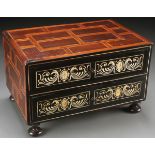 MARQUETRY & BONE INLAID DRESSER BOX