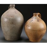 TWO EASTERN STONEWARE JUGS, 3RD QUARTER 19TH C