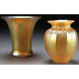 A PAIR OF CONTEMPORARY ART GLASS VASES, 20TH C.