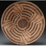 A FINE PIMA WOVEN BASKETRY TRAY, EARLY 20TH C