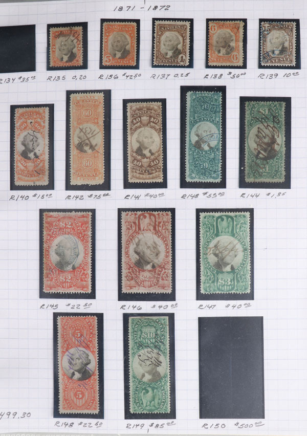 A LARGE AND FINE COLLECTION OF US REVENUE STAMPS - Image 5 of 6