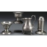 4 PC AMERICAN AND GEORGIAN PEWTER