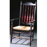 EARLY AMERICAN WINDSOR PAINTED ARMCHAIR