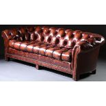 A FINE CONTEMPORARY “CHESTERFIELD” LEATHER SOFA