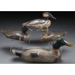 FOUR CARVED AND PAINTED DUCK DECOYS