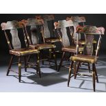 6 PAINTED HITCHCOCK SIDE CHAIRS