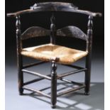 AN 18TH CENTURY QUEEN ANNE CORNER CHAIR