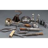 A COLLECTION OF PRIMITIVE KITCHEN UTENSILS