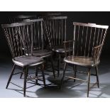 6 EARLY AMERICAN WINDSOR SIDE CHAIRS