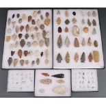 125 NATIVE AMERICAN STONE ARTIFACTS AND POINTS