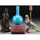 FOUR PIECE GROUP OF CHINESE DECORATIVE ARTS