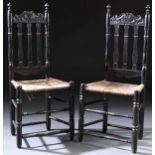 A FINE PAIR OF BANISTER BACK STYLE SIDE CHAIRS