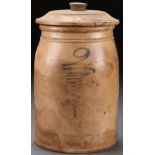 A MIDWESTERN STONEWARE JAR, MID 19TH/EARLY 20TH C