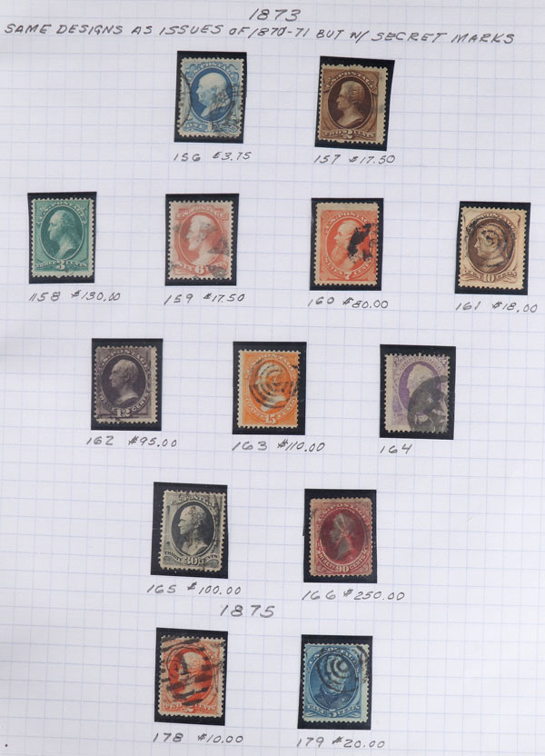 A GOOD COLLECTION OF EARLY US POSTAGE STAMPS - Image 4 of 12