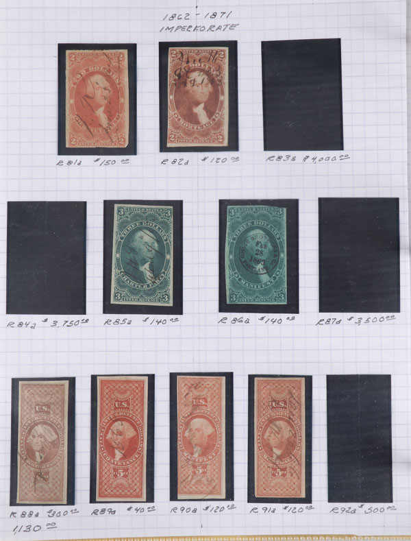A LARGE AND FINE COLLECTION OF US REVENUE STAMPS - Image 3 of 6