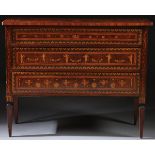 AN 18TH CENTURY ITALIAN MARQUETRY COMMODE