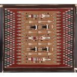 A VERY FINE SOUTHWEST NAVAJO “YEI” HANDWOVEN RUG