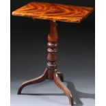 AN EARLY AMERICAN MAHOGANY CANDLE STAND