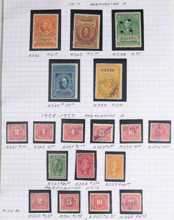 A LARGE AND FINE COLLECTION OF US REVENUE STAMPS - Image 6 of 6