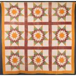 19TH CENTURY HAND STITCHED AMERICAN QUILT