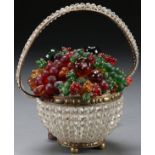 A VERY FINE CZECH ART GLASS BASKET/LAMP