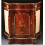 LOUIS XVI STYLE MAHOGANY BRONZE & INLAY CABINET