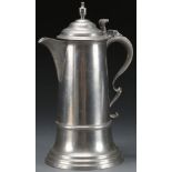 EARLY AMERICAN PEWTER FLAGON, THOMAS BOARDMAN