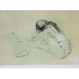 JEAN LEON JANSEM SEATED DANCER LITHOGRAPH