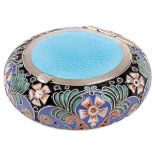 RUSSIAN SILVER & ENAMEL PILL BOX, RUCKERT